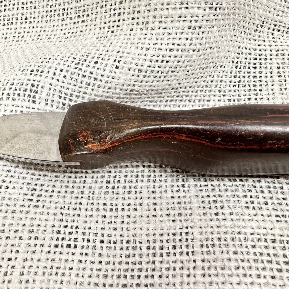 Cutco No 1027 Carving Fork Brown Handle Made‎ in USA Kitchen Utensil